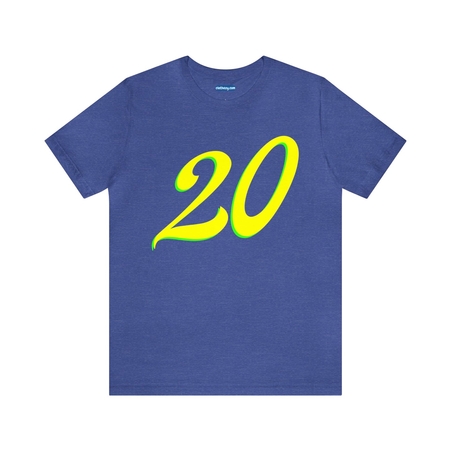 Number 20 Design - Soft Cotton Tee for birthdays and celebrations, Gift for friends and family, Multiple Options by clothezy.com in Navy Size Small - Buy Now