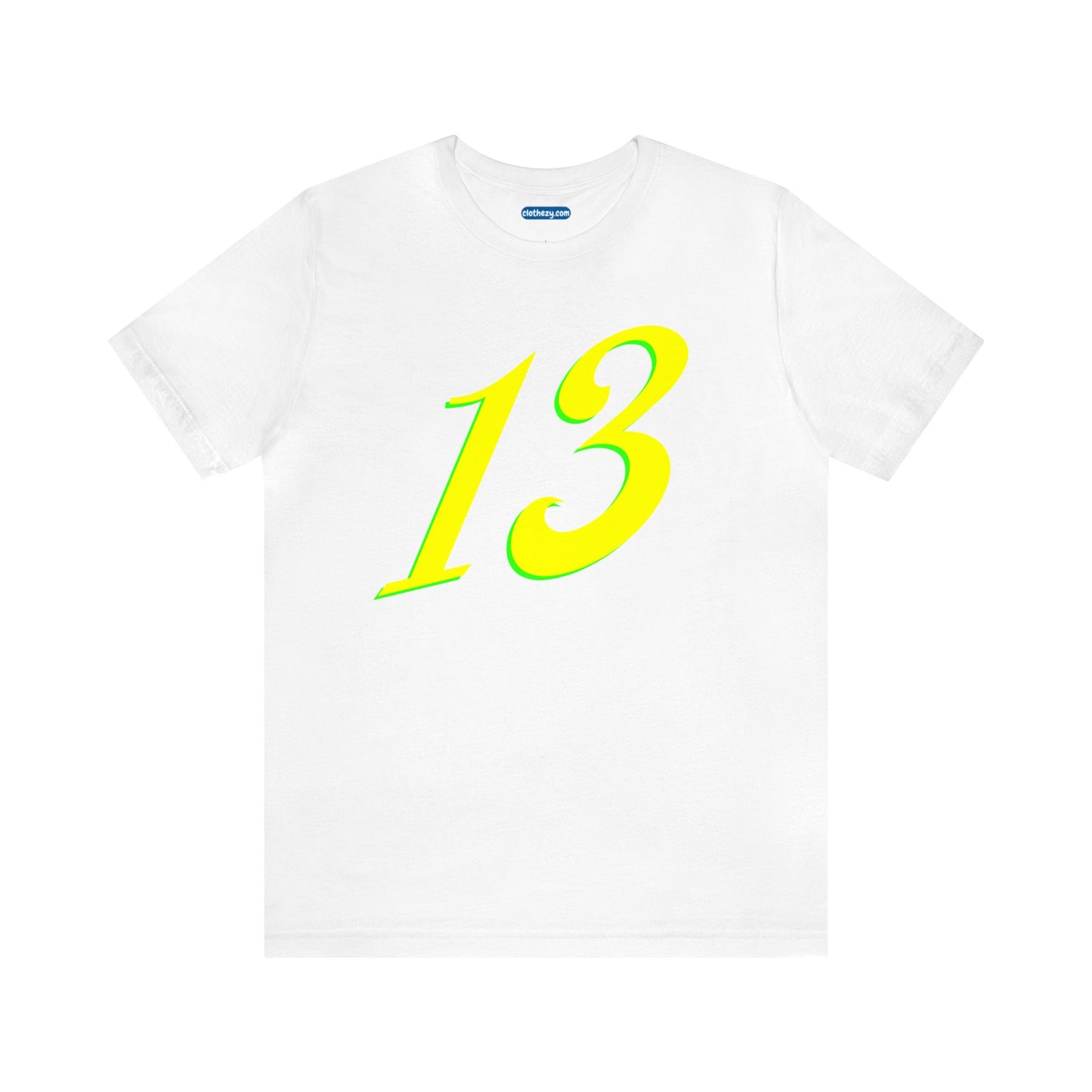 Number 13 Design - Soft Cotton Tee for birthdays and celebrations, Gift for friends and family, Multiple Options by clothezy.com in White Size Small - Buy Now