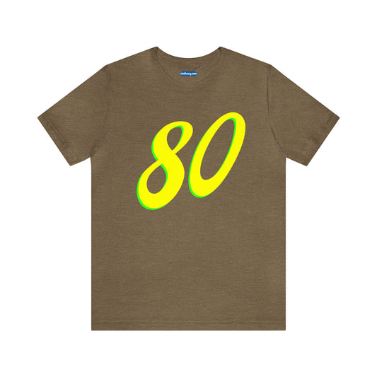 Number 80 Design - Soft Cotton Tee for birthdays and celebrations, Gift for friends and family, Multiple Options by clothezy.com in Asphalt Size Small - Buy Now