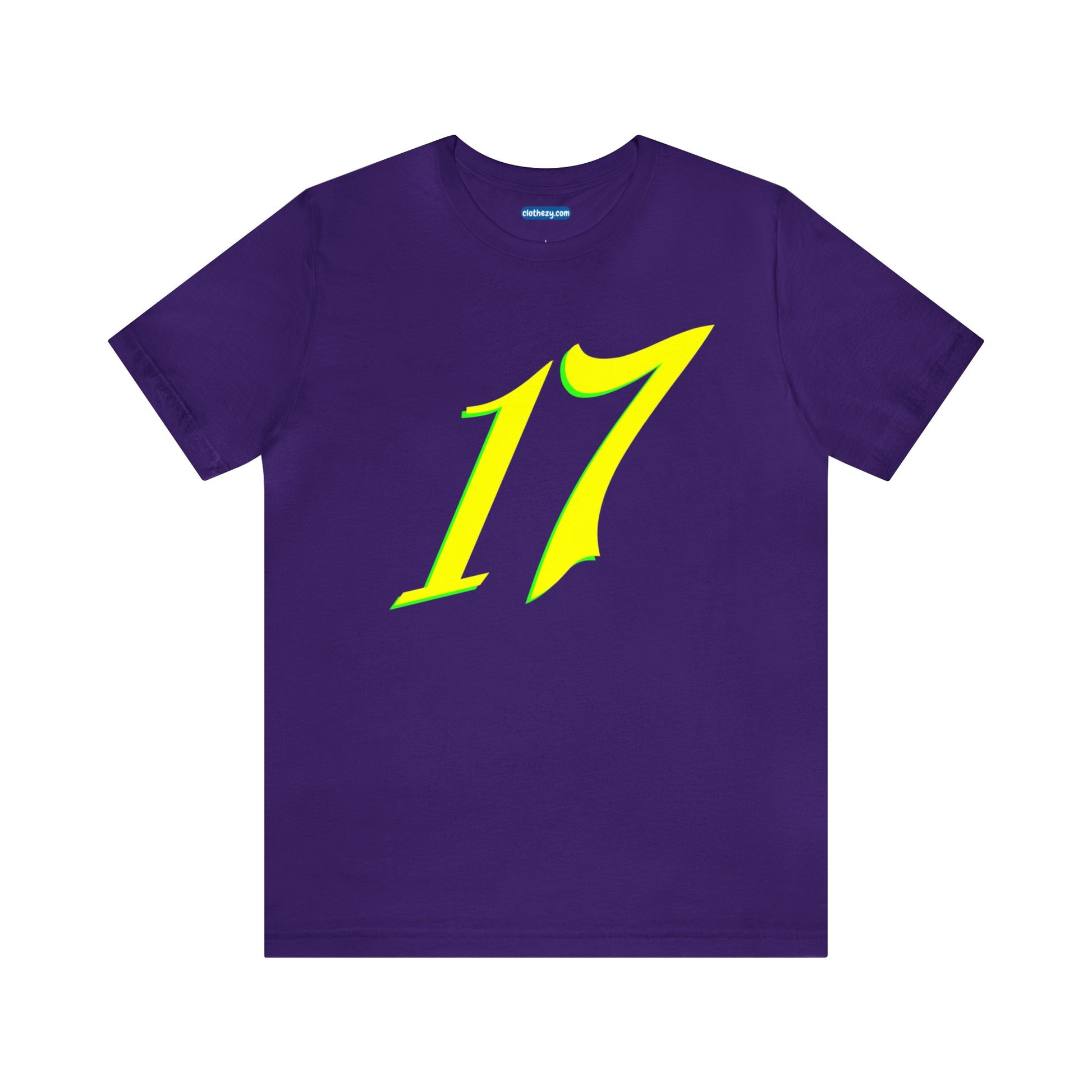 Number 17 Design - Soft Cotton Tee for birthdays and celebrations, Gift for friends and family, Multiple Options by clothezy.com in Royal Blue Size Small - Buy Now
