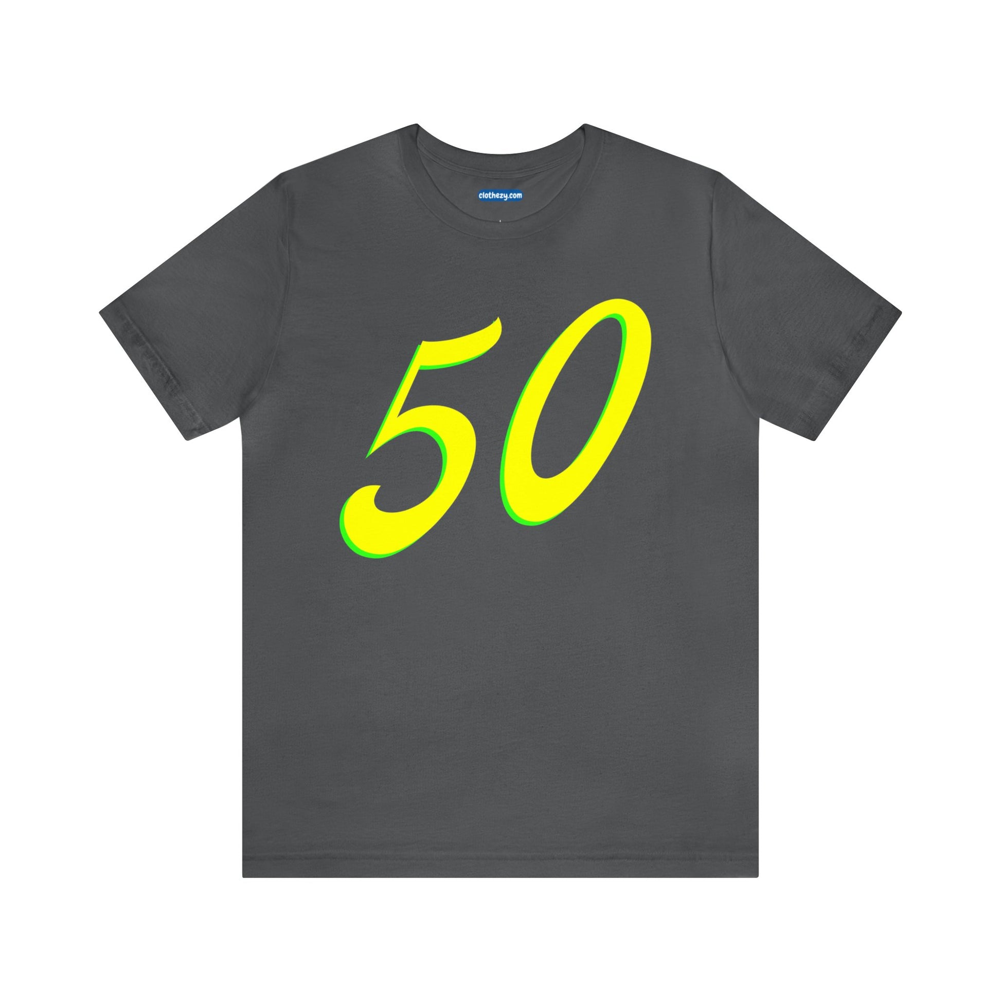 Number 50 Design - Soft Cotton Tee for birthdays and celebrations, Gift for friends and family, Multiple Options by clothezy.com in Black Size Small - Buy Now