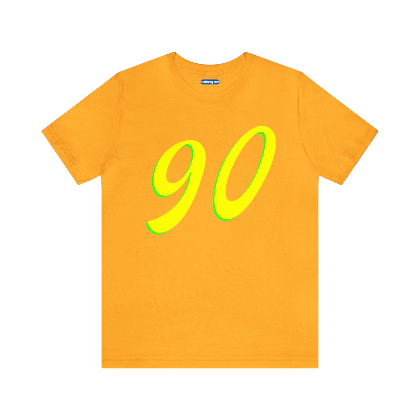 Number 90 Design - Soft Cotton Tee for birthdays and celebrations, Gift for friends and family, Multiple Options by clothezy.com in Green Heather Size Small - Buy Now