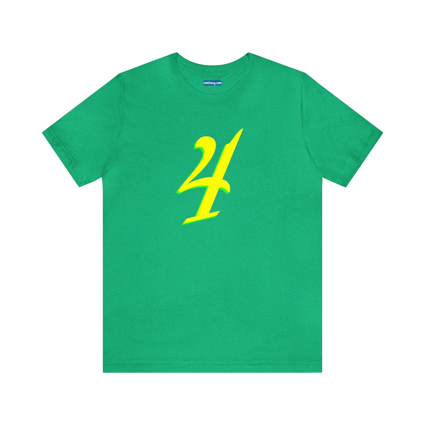 Number 4 Design - Soft Cotton Tee for birthdays and celebrations, Gift for friends and family, Multiple Options by clothezy.com in Green Heather Size Small - Buy Now