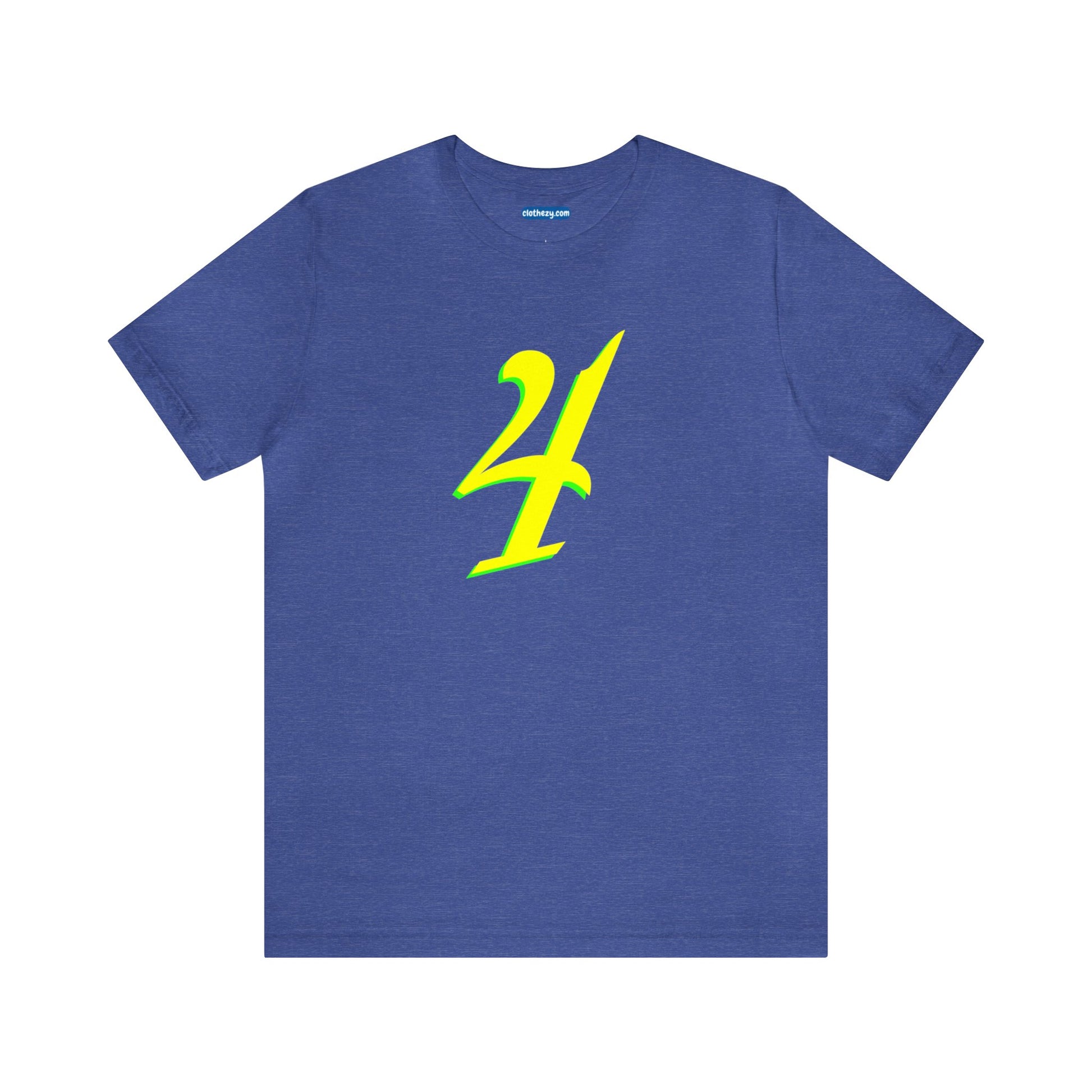 Number 4 Design - Soft Cotton Tee for birthdays and celebrations, Gift for friends and family, Multiple Options by clothezy.com in Royal Blue Heather Size Small - Buy Now