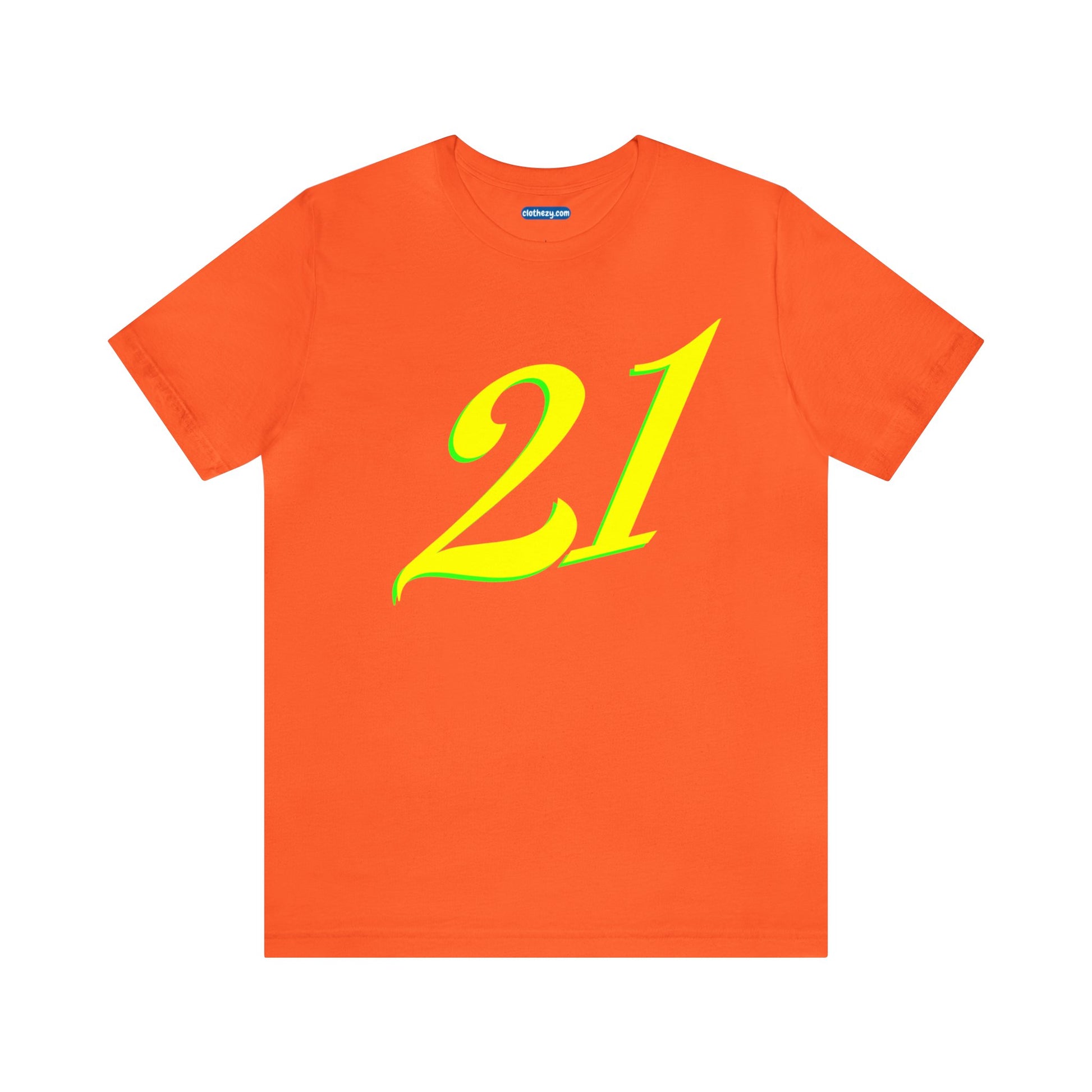 Number 21 Design - Soft Cotton Tee for birthdays and celebrations, Gift for friends and family, Multiple Options by clothezy.com in Pink Size Small - Buy Now