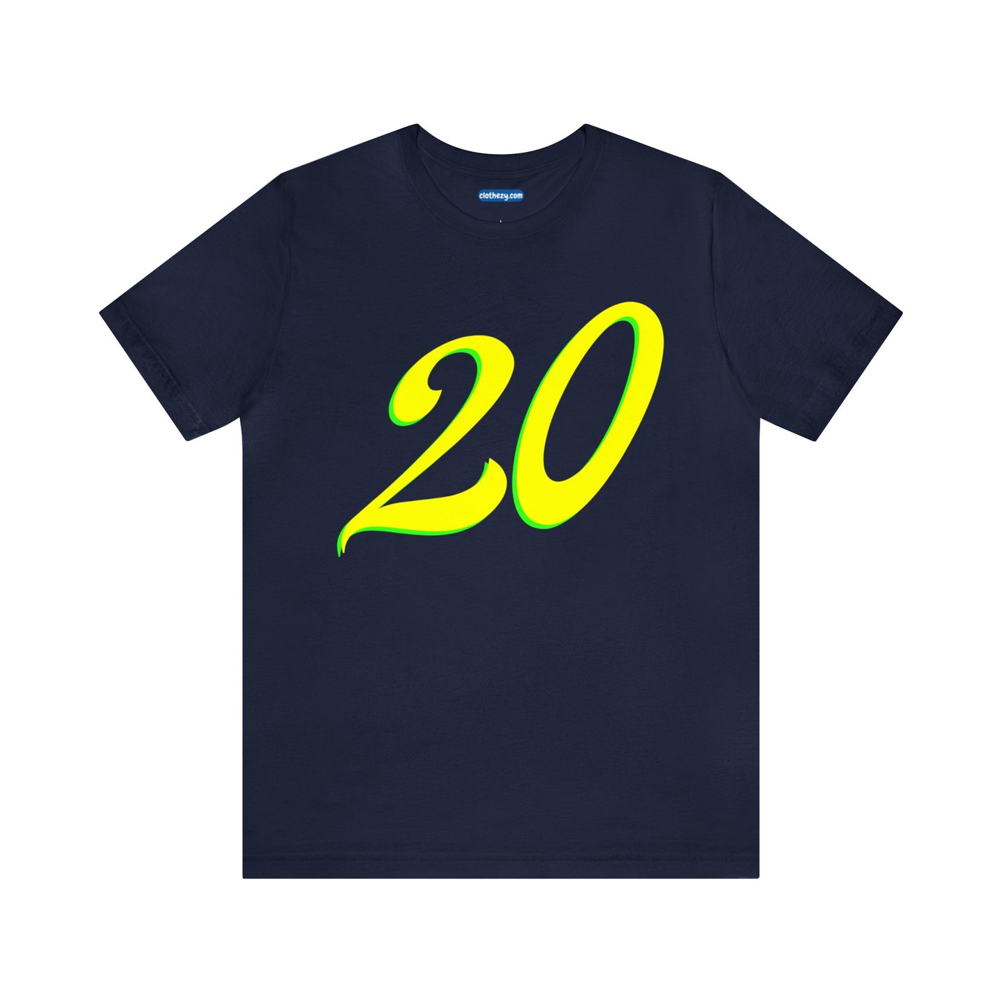 Number 20 Design - Soft Cotton Tee for birthdays and celebrations, Gift for friends and family, Multiple Options by clothezy.com in Orange Size Small - Buy Now