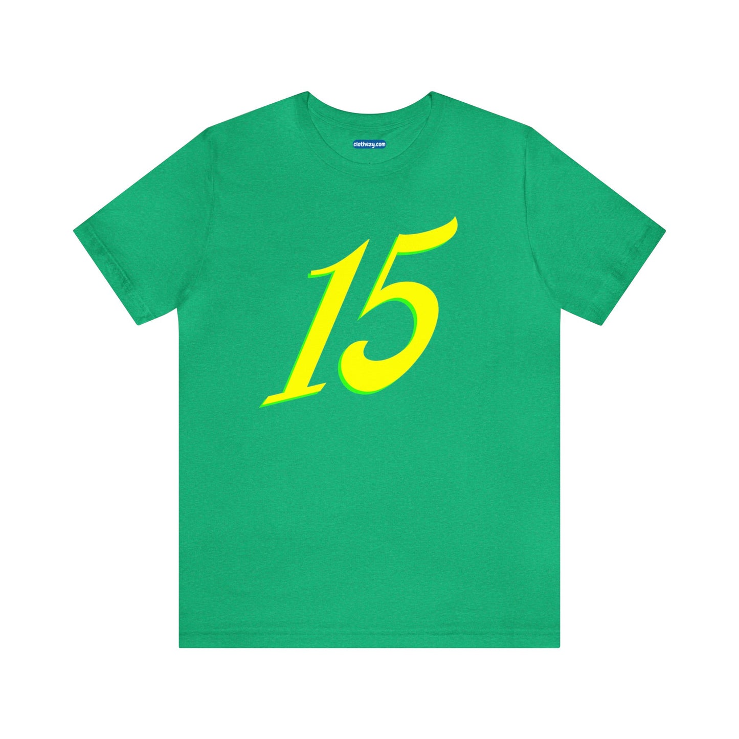 Number 15 Design - Soft Cotton Tee for birthdays and celebrations, Gift for friends and family, Multiple Options by clothezy.com in Royal Blue Heather Size Small - Buy Now