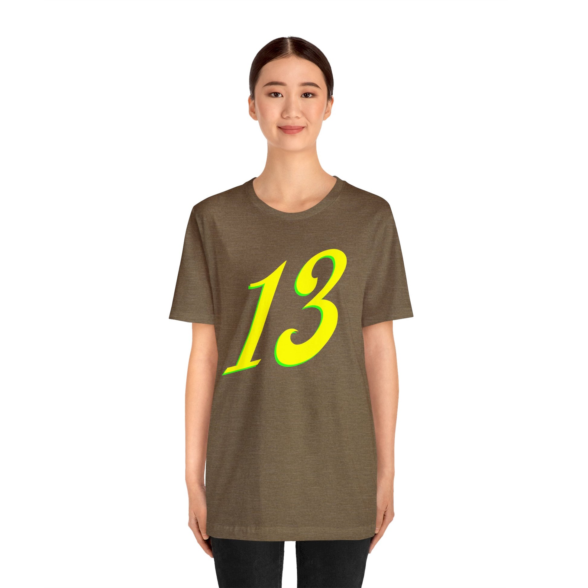 Number 13 Design - Soft Cotton Tee for birthdays and celebrations, Gift for friends and family, Multiple Options by clothezy.com in Black Size Medium - Buy Now