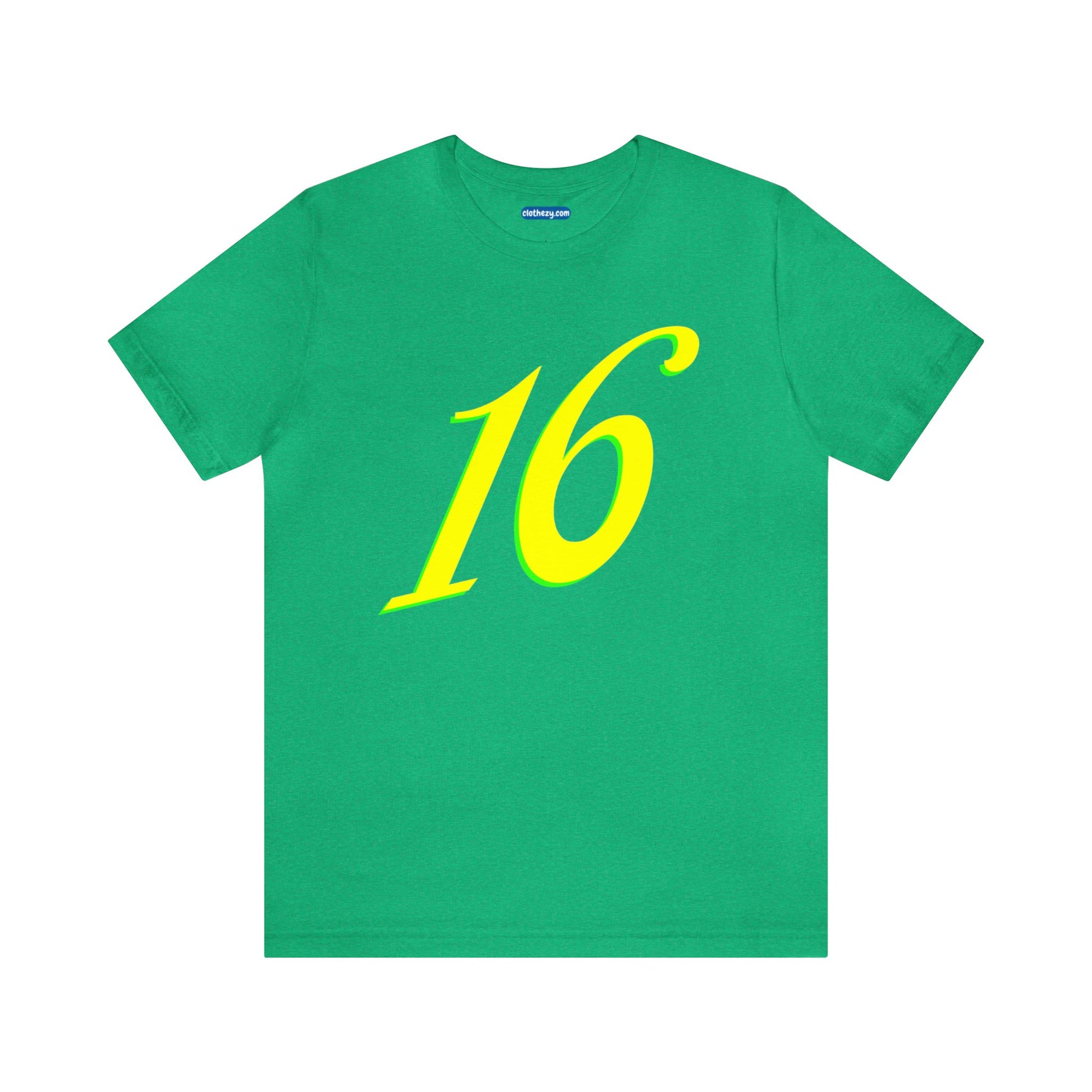 Number 16 Design - Soft Cotton Tee for birthdays and celebrations, Gift for friends and family, Multiple Options by clothezy.com in Royal Blue Heather Size Small - Buy Now